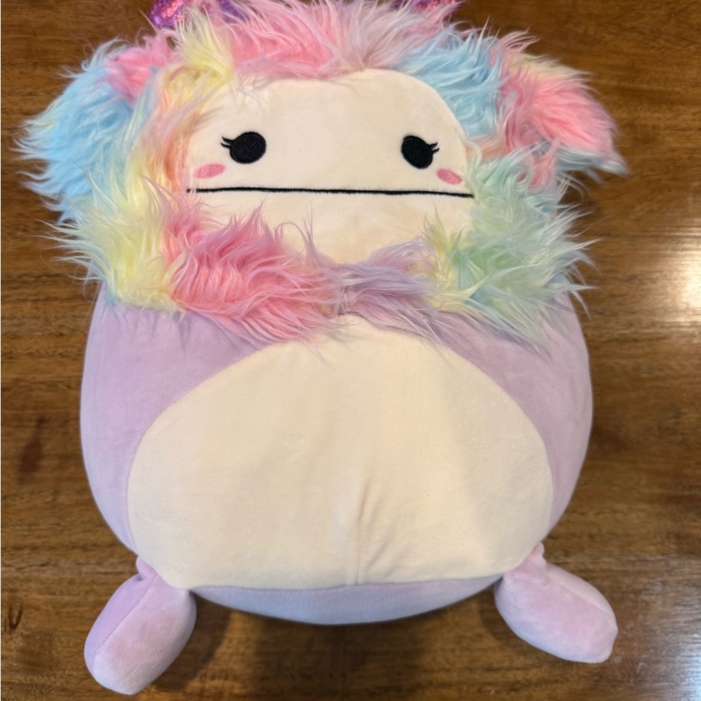 Squishmallows Conradina the Bigfoot Yeti 12" Purple with Rainbow, Select Series